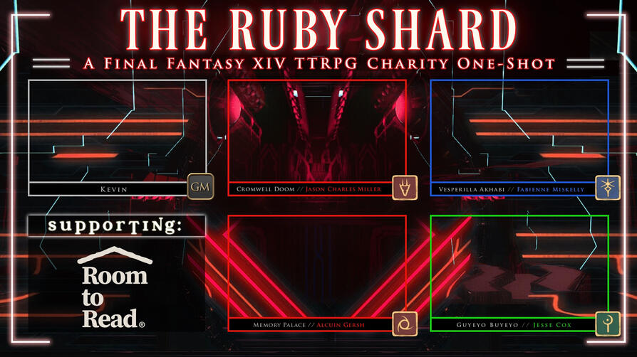 The Ruby Shard TTRPG stream overlay