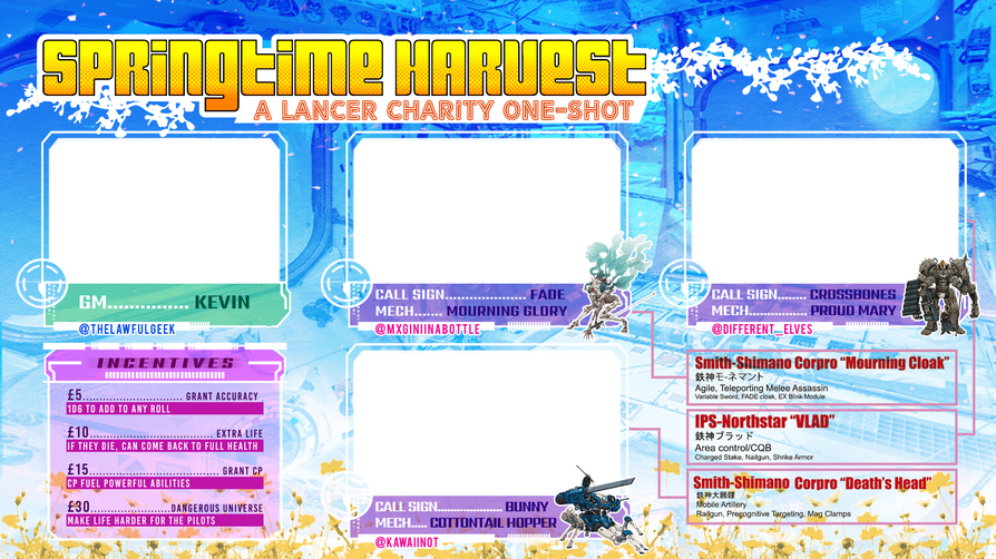 Springtime Harvest TTRPG stream overlay