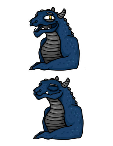 Buff Blue Kobold PNGtuber model